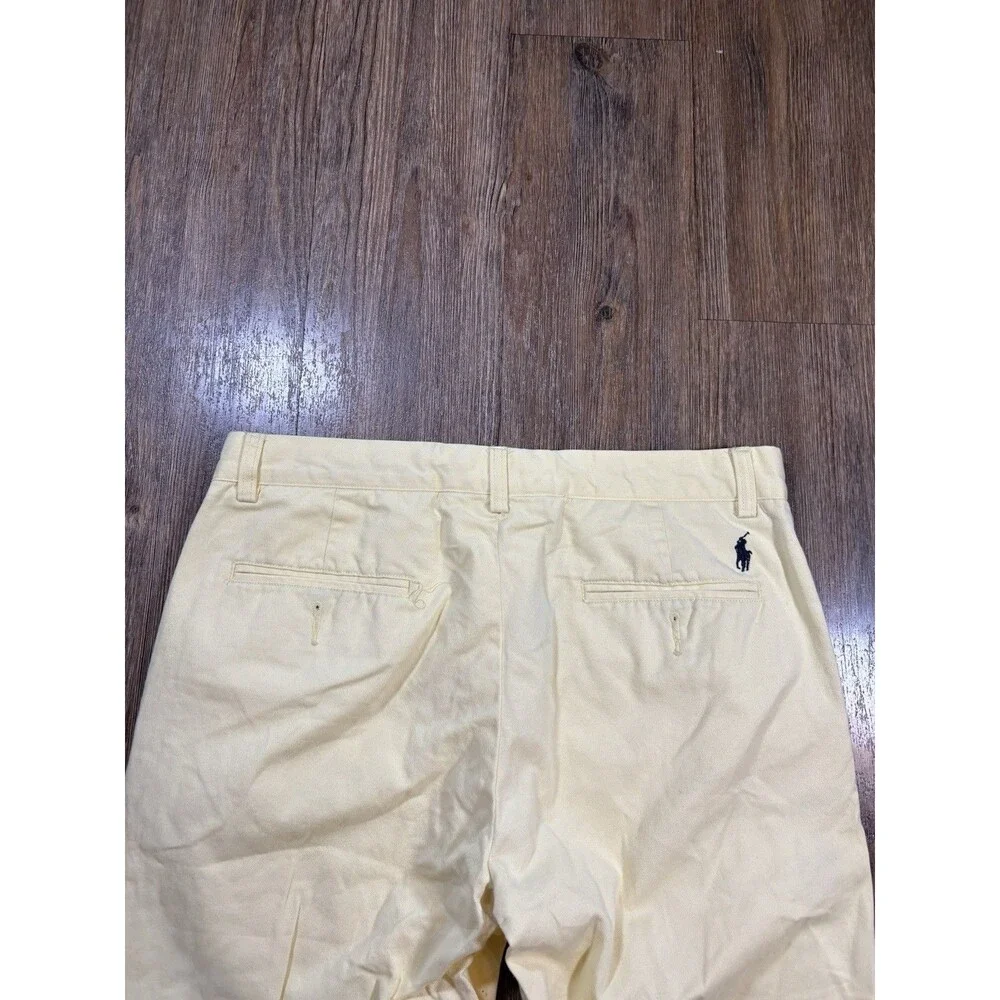 Polo Ralph Lauren Mens Chino Pants 33x32 (fits 32x31) Yellow Straight Fit Cotton